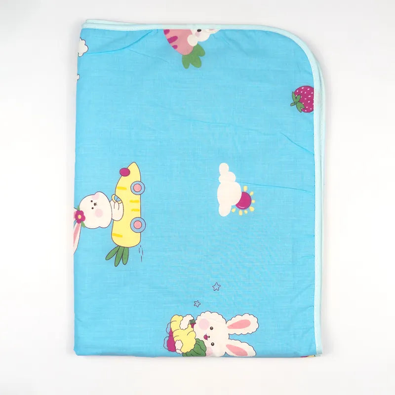 BABY CHANGING SHEET IMP COTTON RABBIT BLUE XL