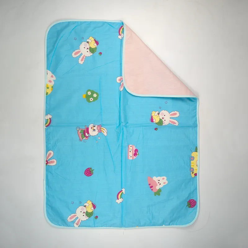 BABY CHANGING SHEET IMP COTTON RABBIT BLUE XL - image 2