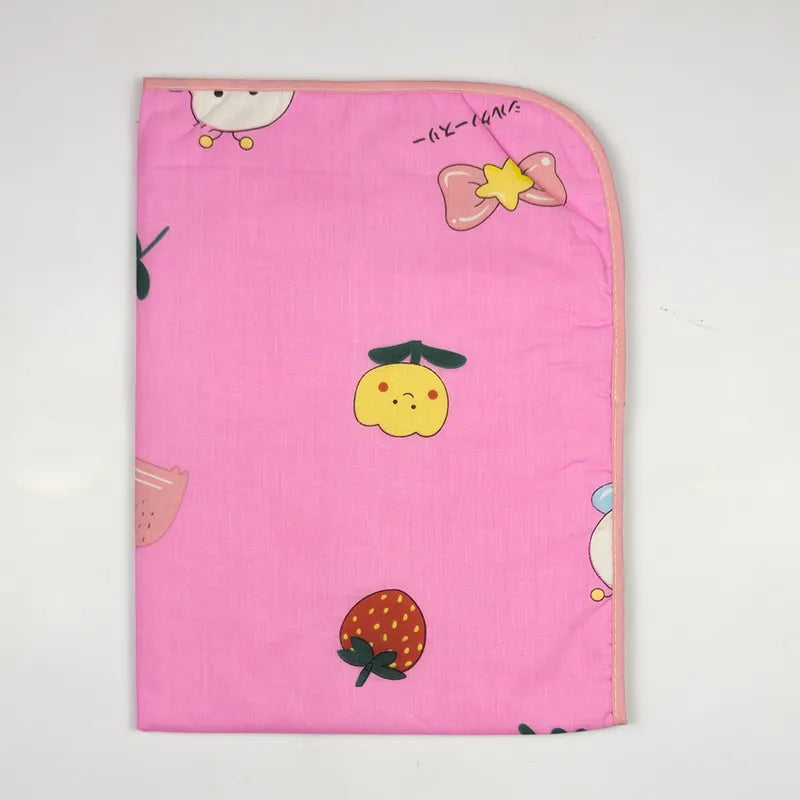 BABY CHANGING SHEET IMP COTTON STRAWBERRY PIINK