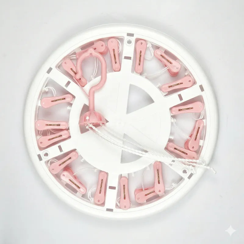 BABY CLOTHES PLASTIC HANGER ROUND PINK - image 2