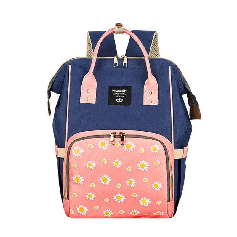 BABY DIAPER BAG PRINTED PINK