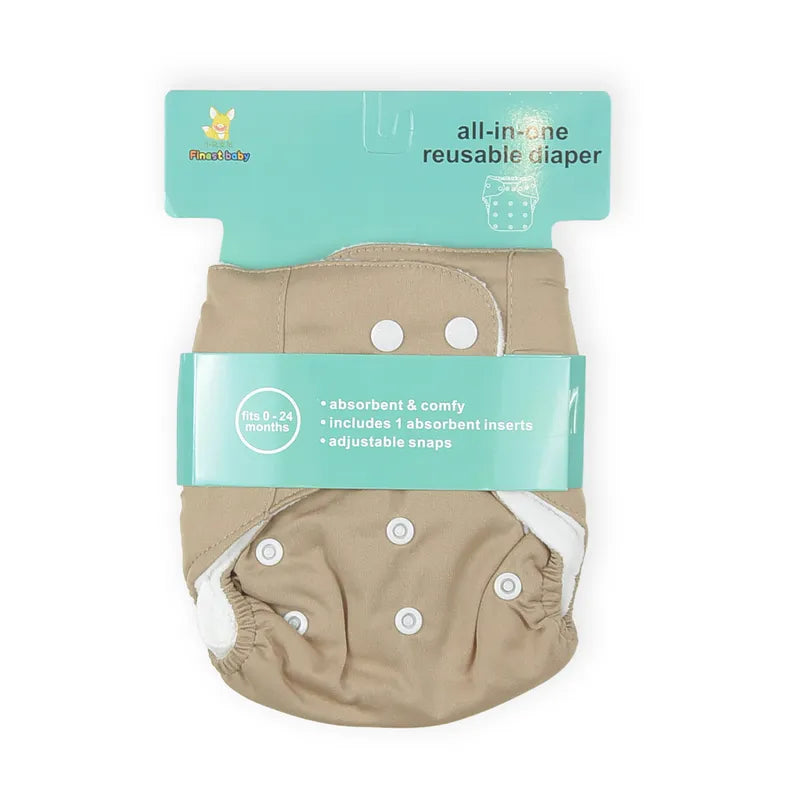 BABY DIAPER BUTTON BROWN