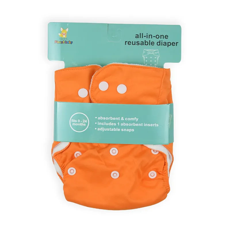 BABY DIAPER BUTTON ORANGE