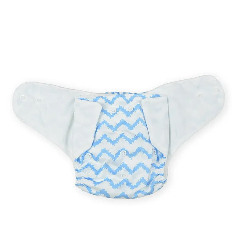 Baby Diaper Button Printed Blue – additional product view 2 of 2