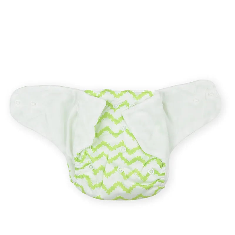 BABY DIAPER BUTTON PRINTED LIGHT GREEN - image 2