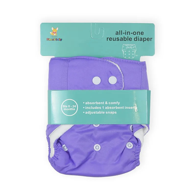 BABY DIAPER BUTTON PURPLE