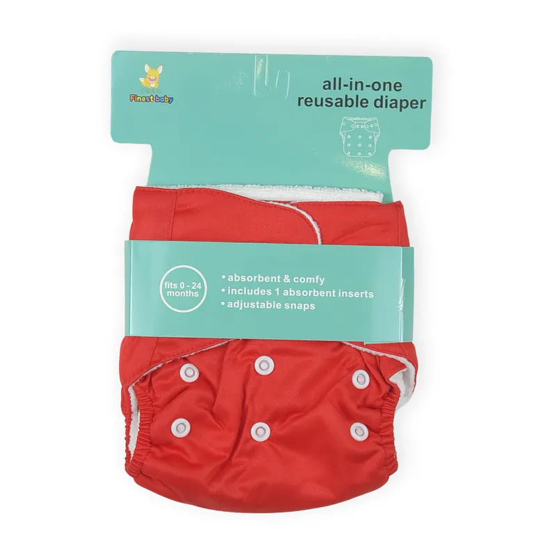 BABY DIAPER BUTTON RED