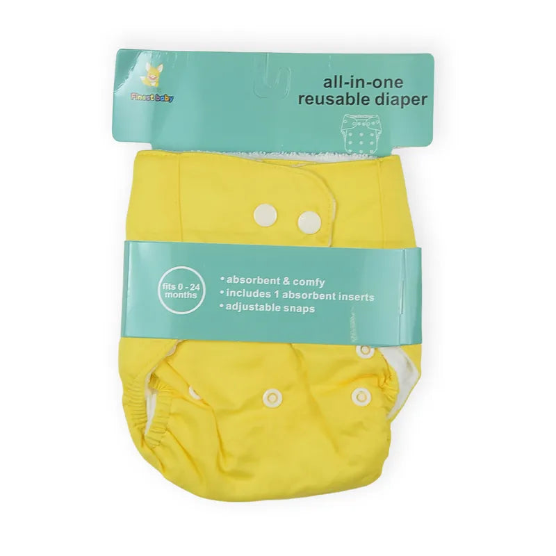 BABY DIAPER BUTTON YELLOW