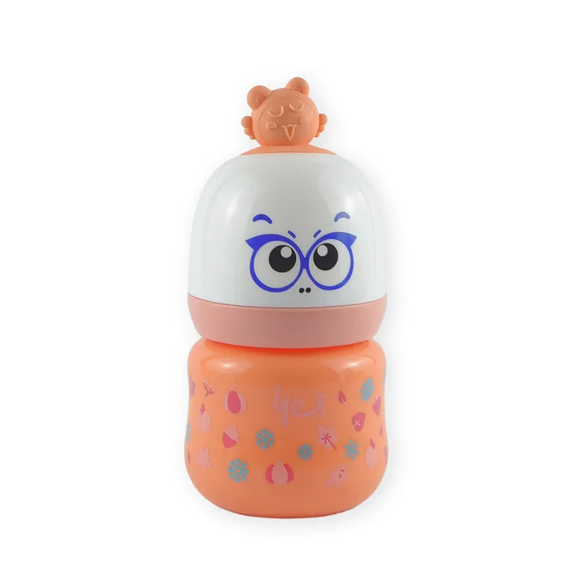 BABY FEEDER BEAR CAP PEACH