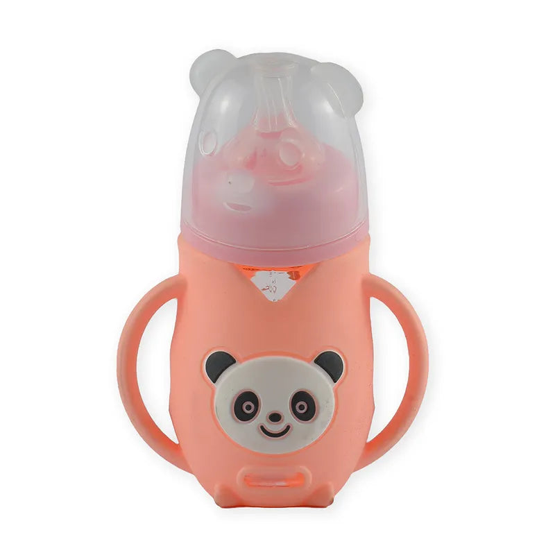 BABY FEEDER CURVE PANDA PEACH