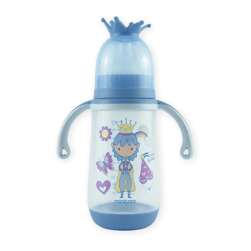 BABY FEEDER KING CAP PRINTED BLUE 330ML