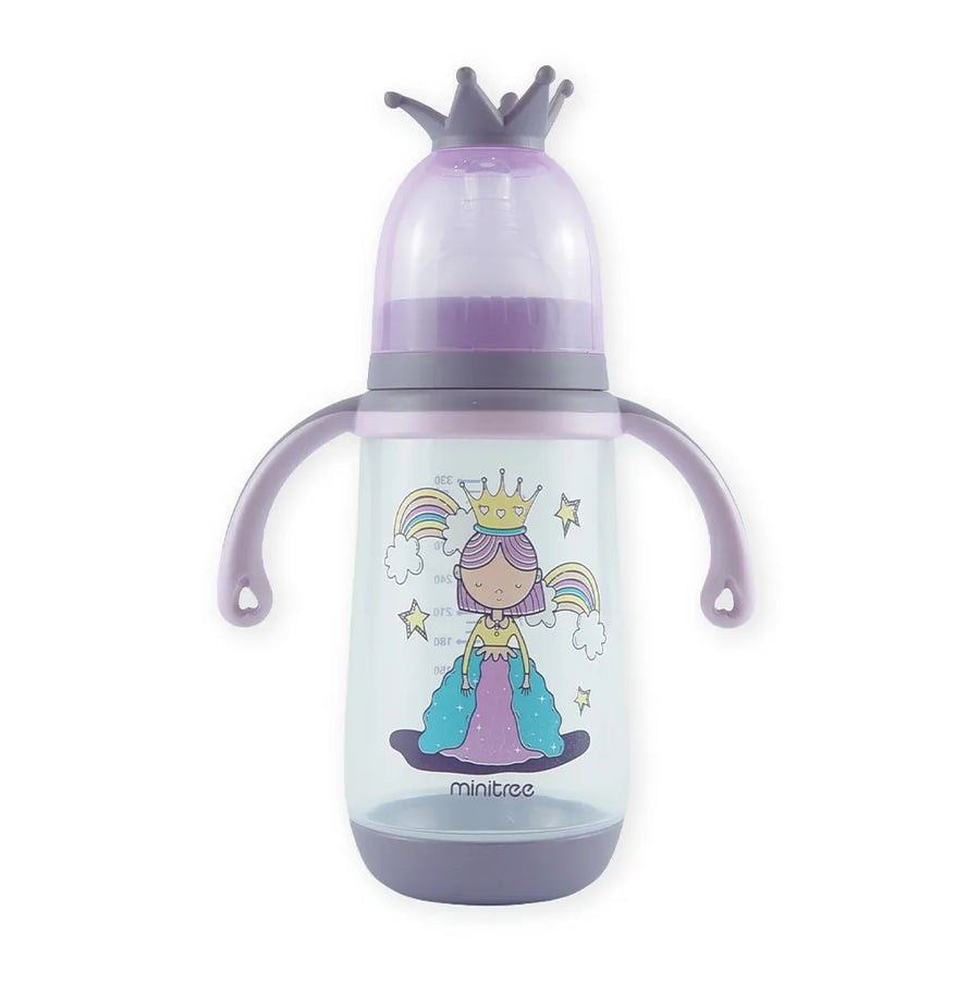 baby feeder king cap printed purple 330ml