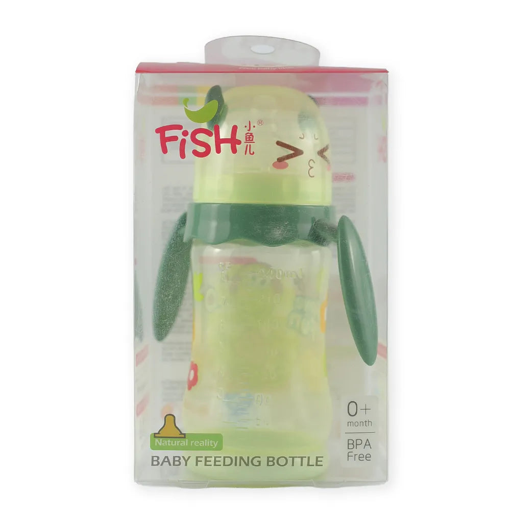 BABY FEEDING BOTTLE CUTE ANIMAL GREEN FISH - image 5