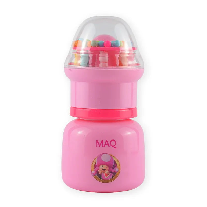 BABY FEEDING BOTTLE RATTLE CAP PINK MAQ