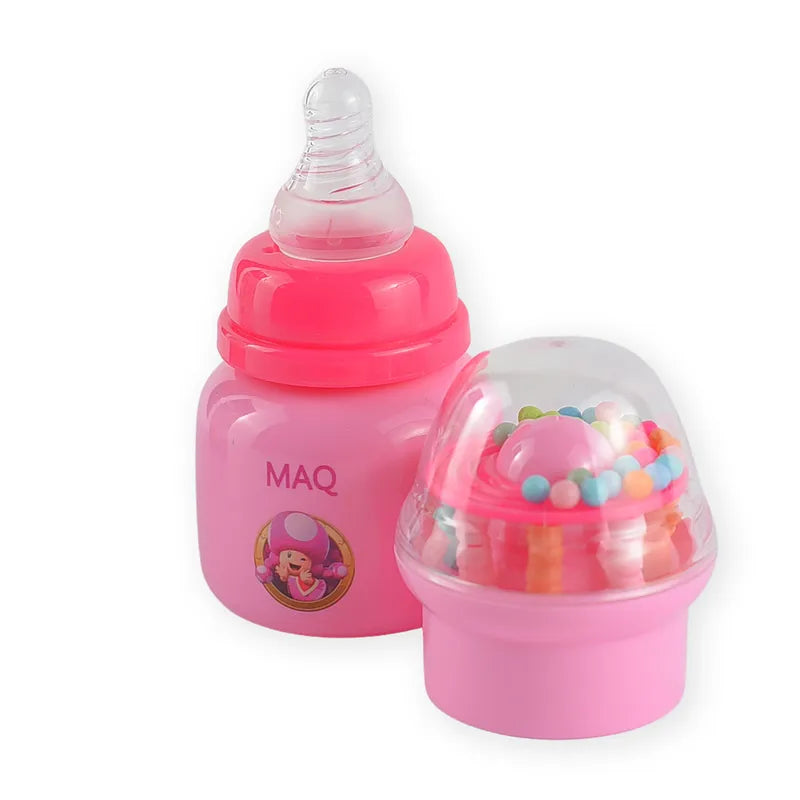 BABY FEEDING BOTTLE RATTLE CAP PINK MAQ - image 6