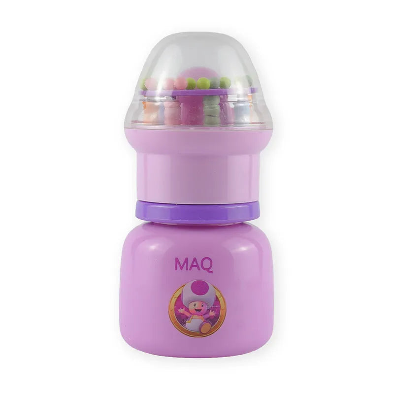 BABY FEEDING BOTTLE RATTLE CAP PURPLE MAQ