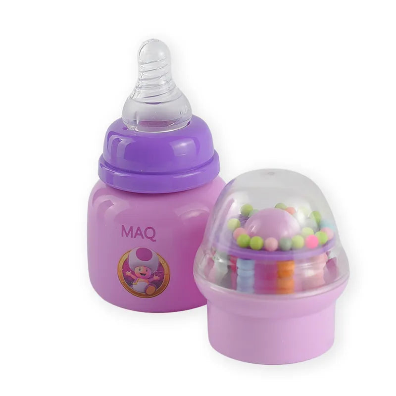 BABY FEEDING BOTTLE RATTLE CAP PURPLE MAQ - image 6