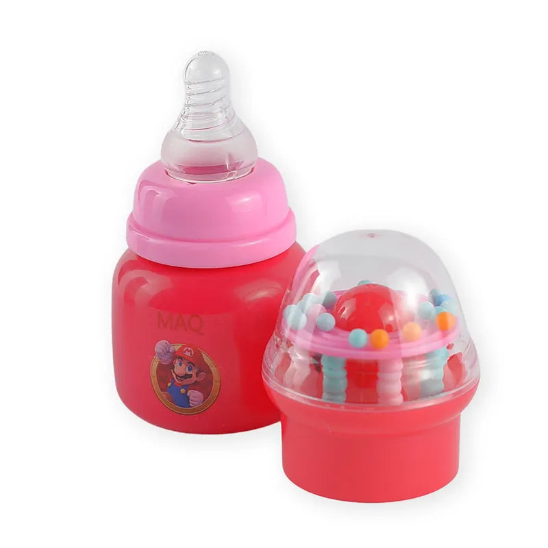 BABY FEEDING BOTTLE RATTLE CAP RED MAQ - image 6