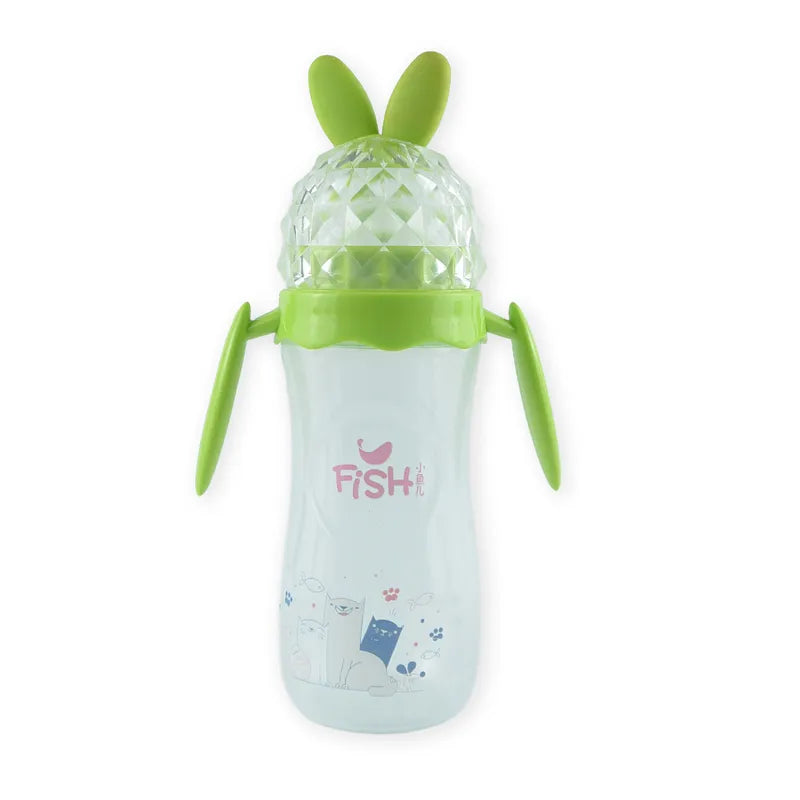 BABY FEEDING BOTTLE ROCKET DESIGN GREEN FISH