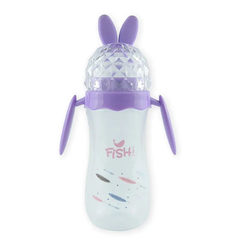 BABY FEEDING BOTTLE ROCKET DESIGN PURPLE FISH