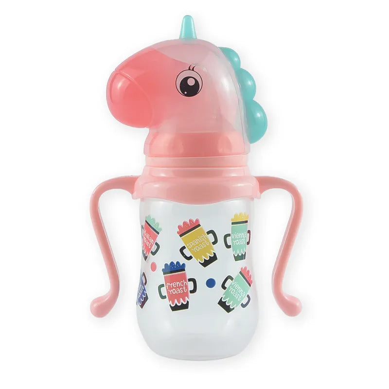 BABY FEEDING BOTTLE UNICORN PINK FISH - image 3