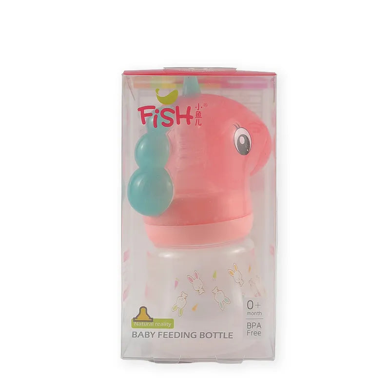 BABY FEEDING BOTTLE UNICORN SKIN BROWN FISH - image 4