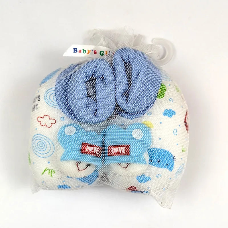 BABY GIFT BOOTIES THAI PRINTED BLUE - image 2