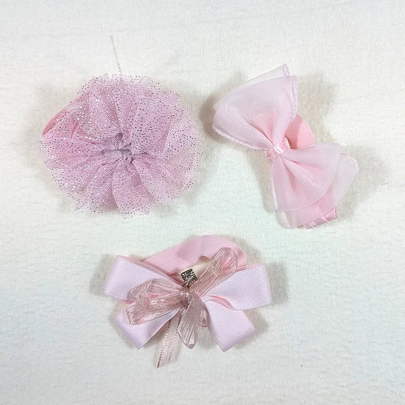BABY GIRL BOO HEADBAND SET 3PCS BABY PINK