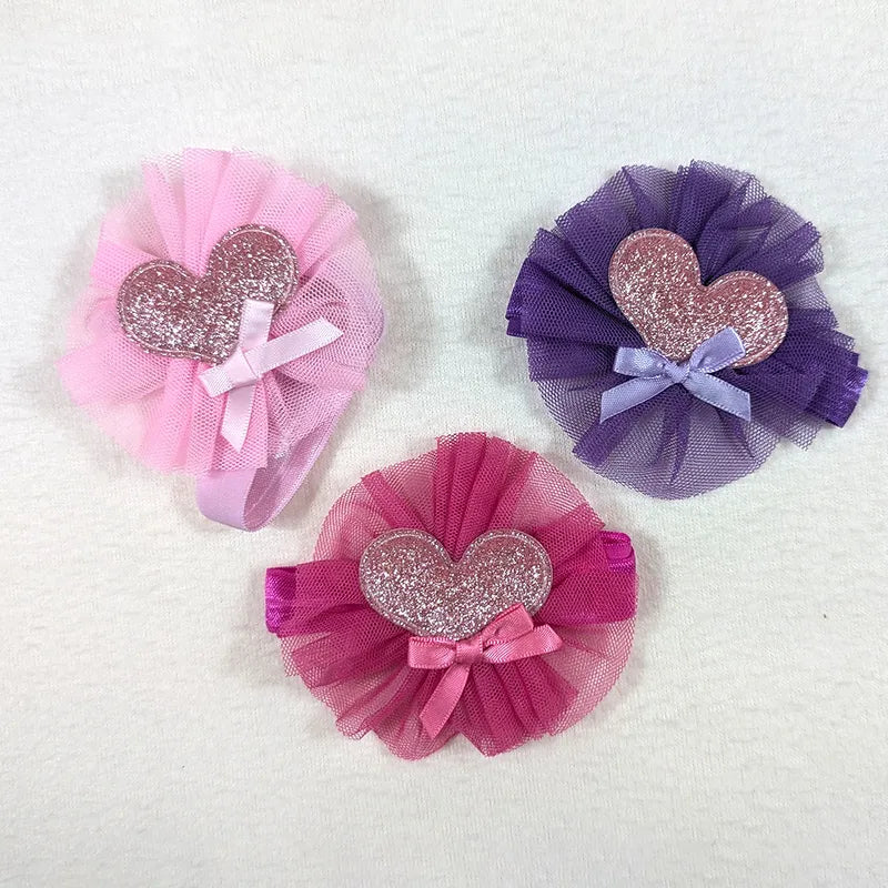 BABY GIRL FANCY HEART HEADBAND SET 3PCS