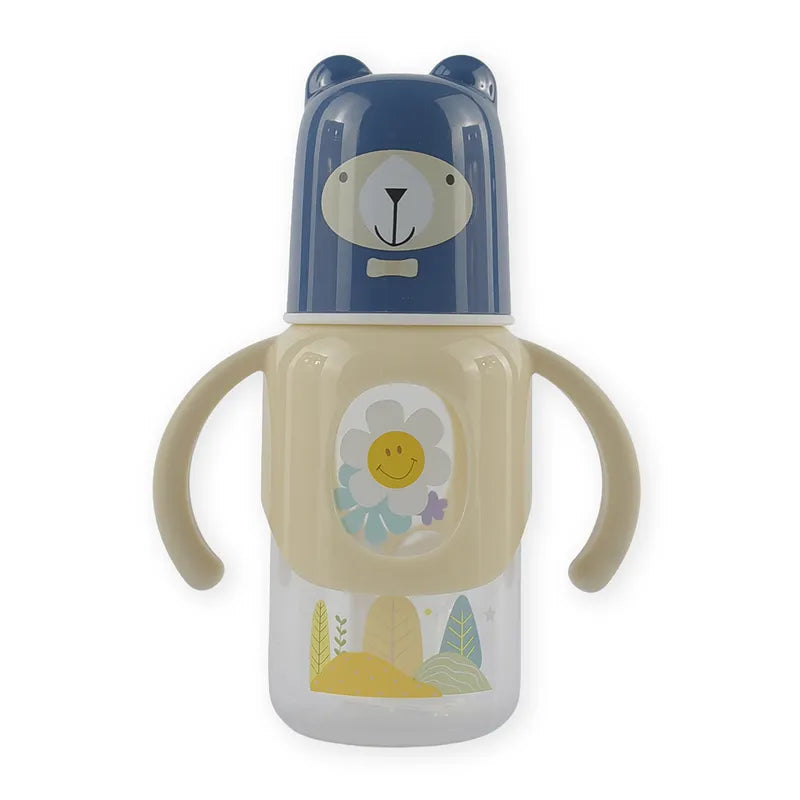 BABY PLASTIC FEEDER BOTTLE BEAR BLUE