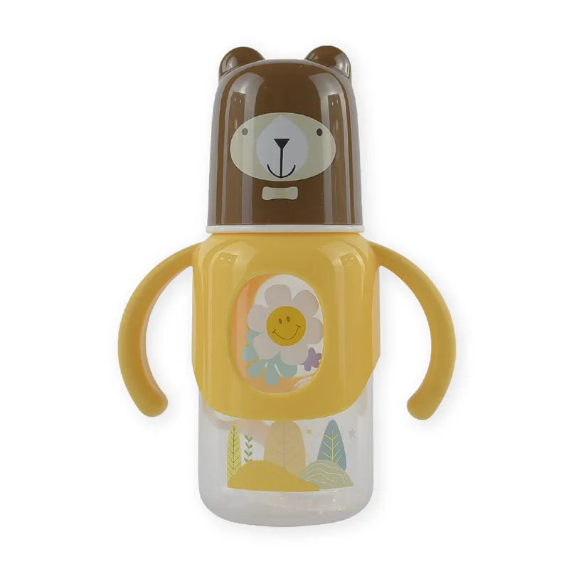 BABY PLASTIC FEEDER BOTTLE BEAR BROWN