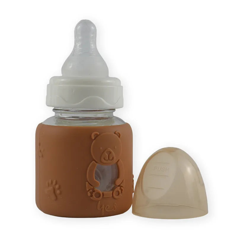 BABY GLASS FEEDER BEAR BROWN YES - image 2