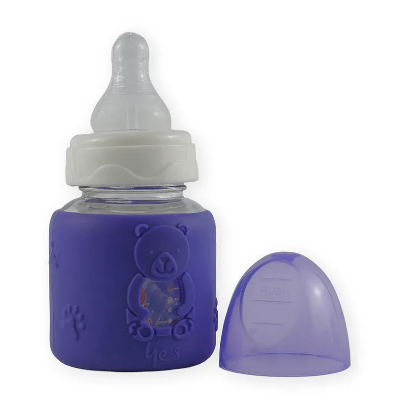 BABY GLASS FEEDER BEAR DARK PURPLE YES - image 2