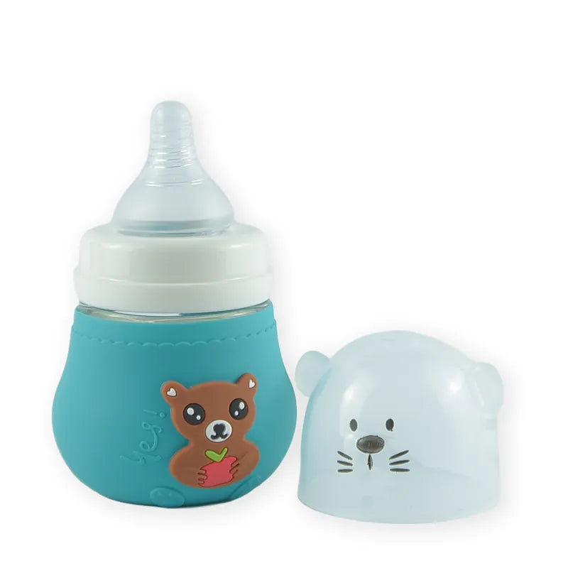BABY GLASS FEEDER BEAR GREEN - image 2