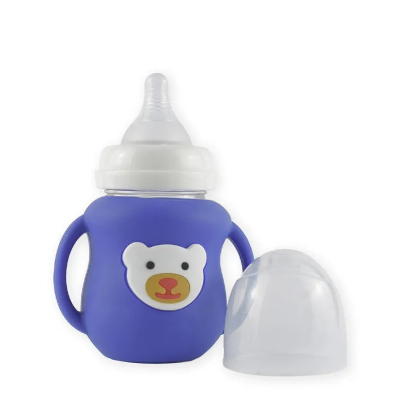 BABY GLASS FEEDER BEAR HANDLE PURPLE - image 2