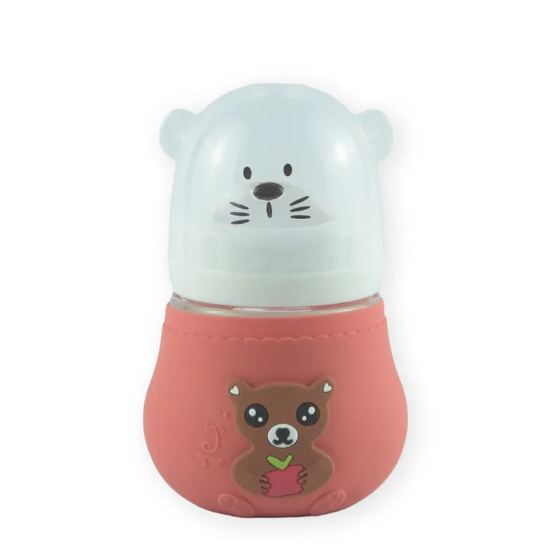 BABY GLASS FEEDER BEAR ORANGE