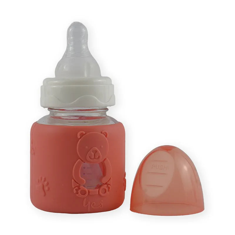 BABY GLASS FEEDER BEAR ORANGE YES - image 2