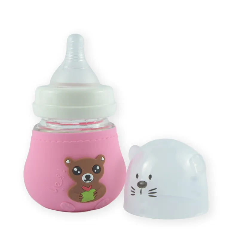 BABY GLASS FEEDER BEAR PINK - image 2