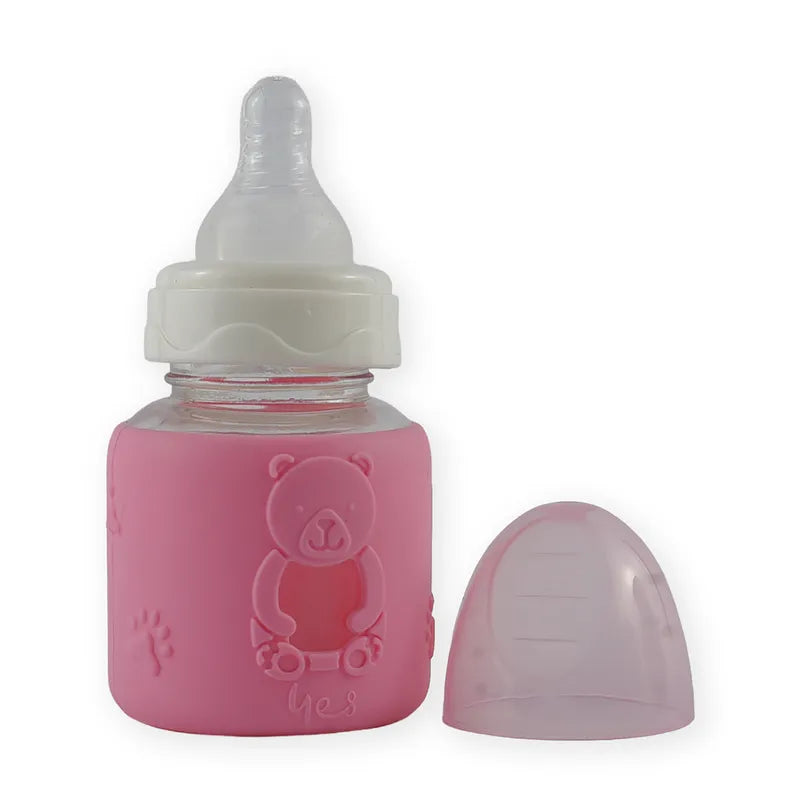 BABY GLASS FEEDER BEAR PINK YES - image 2