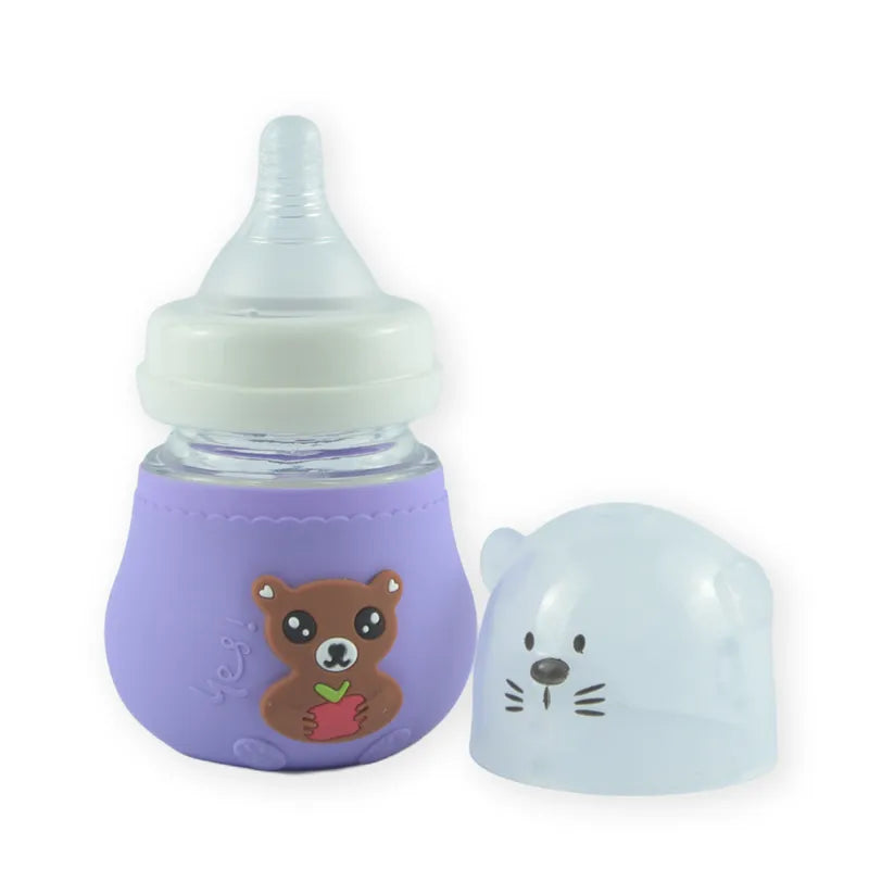 BABY GLASS FEEDER BEAR PURPLE - image 2