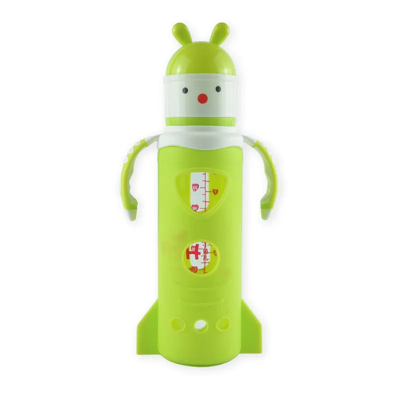 BABY GLASS FEEDER BUNNY GREEN FISH