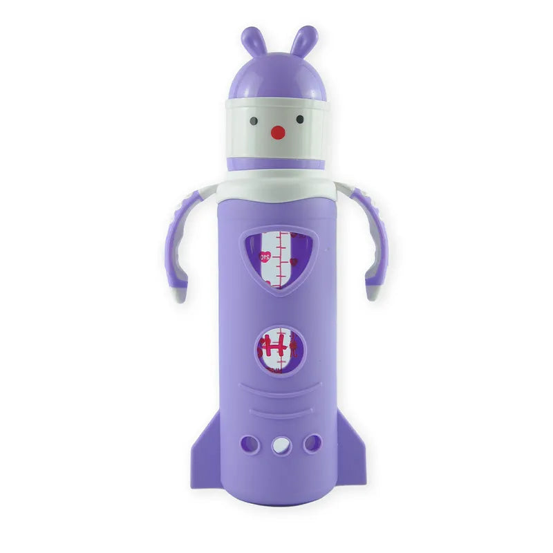 BABY GLASS FEEDER BUNNY PURPLE FISH