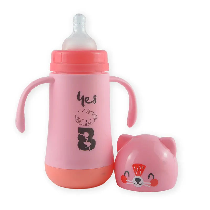 BABY GLASS FEEDER CAT PINK - image 2