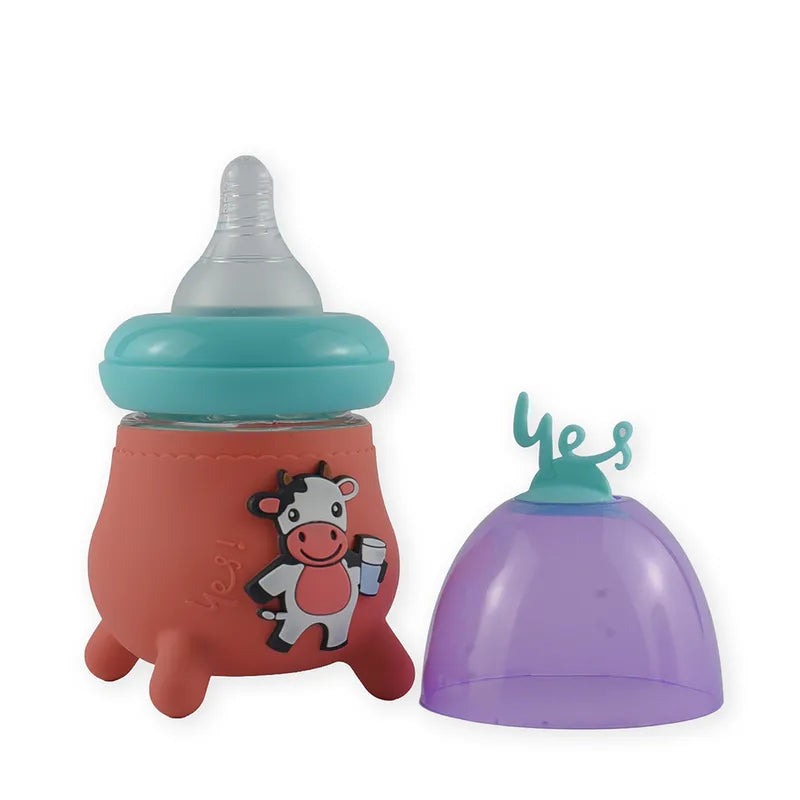 BABY GLASS FEEDER COVER ORANGE - image 2