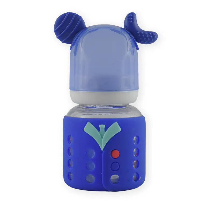 BABY GLASS FEEDER DARK BLUE YES