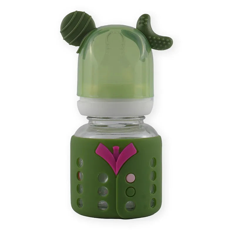 BABY GLASS FEEDER DARK GREEN YES