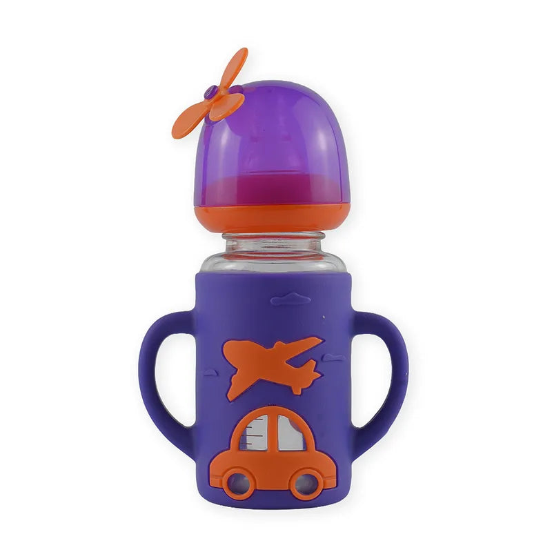 BABY GLASS FEEDER FAN CAP DARK PURPLE YES