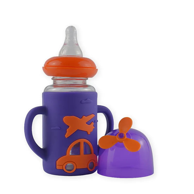 BABY GLASS FEEDER FAN CAP DARK PURPLE YES - image 2