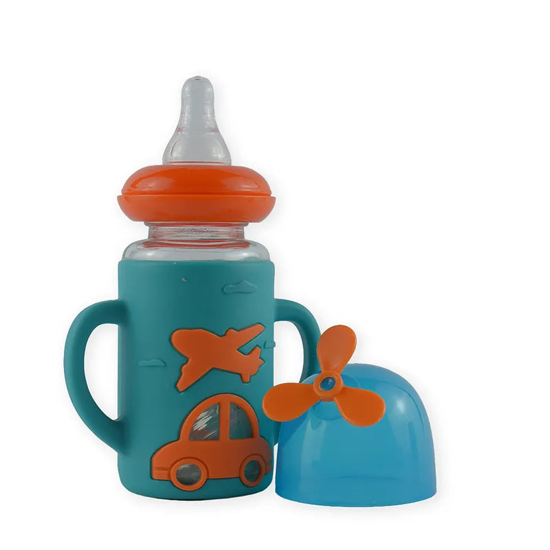 BABY GLASS FEEDER FAN CAP GREEN YES - image 2