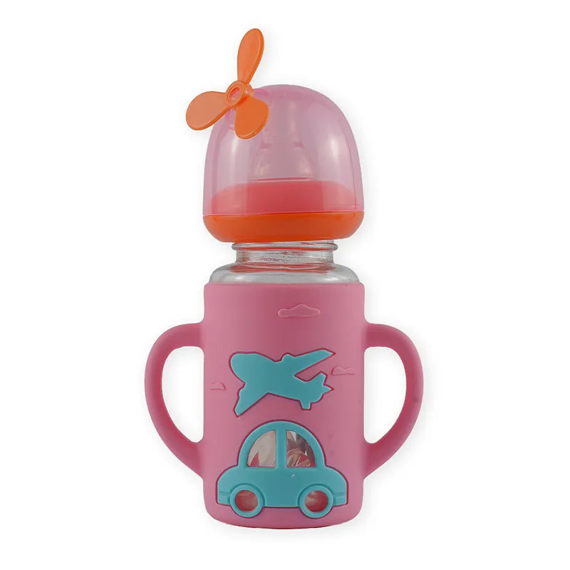 BABY GLASS FEEDER FAN CAP PINK YES